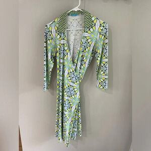 J. McLaughlin Jersey Knit True Wrap 3/4 Sleeve Dress - Extra Small XS